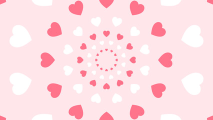 Free vector heart pattern lover pink background