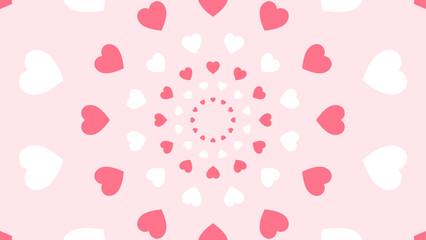 Free vector heart pattern lover pink background