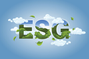 ESG - Environmental Social Governance illustration concept. Sustainable growth. Sustainable growth.