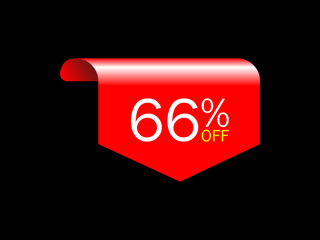 66 offer tag discount vector icon stamp , Vector illustration.