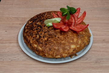 Tortilla española gigande. 