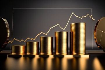 Gold stock market investment trading graph