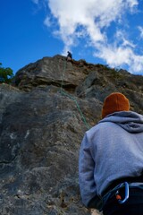 Fototapeta na wymiar Outdoor climbing