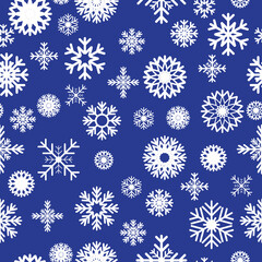 Fototapeta na wymiar Seamless pattern with snowflakes 