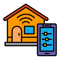 Home Control Filled Line Icon