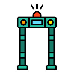 Metal Detector Filled Line Icon