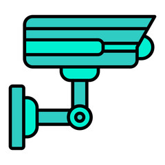 Cctv Camera Filled Line Icon