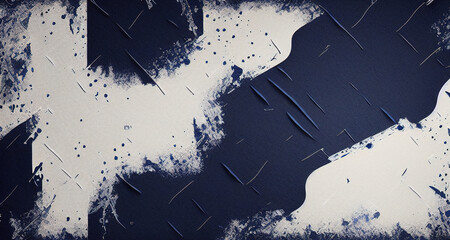 Abstract dark blue background with ink stains spread