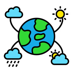 Climatization Filled Line Icon