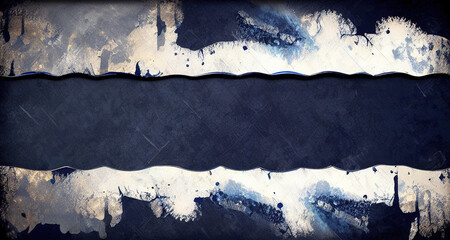 Naklejka premium Abstract dark blue background with ink stains spread