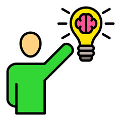 Thinking Filled Line Icon