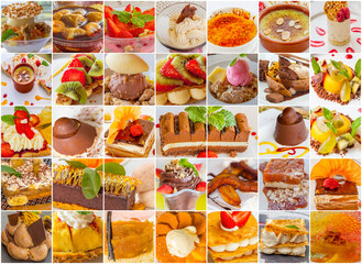 Collage de desserts 