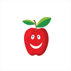 Vector  art apple cartoon character illustration