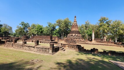 Fototapeta na wymiar Historical Park, Kamphaeng Phet, Thailand January 05, 2023