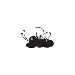 bee black icon vector illustration design