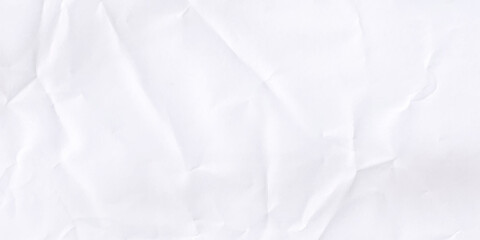 White wrinkle recycle paper background. The background is white. Texture of paper with kinks and dents, old and dilapidated.