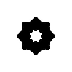 Flower icon. Simple style Flower shop poster background symbol. Flower brand logo design element. Flower t-shirt printing. Vector for sticker.