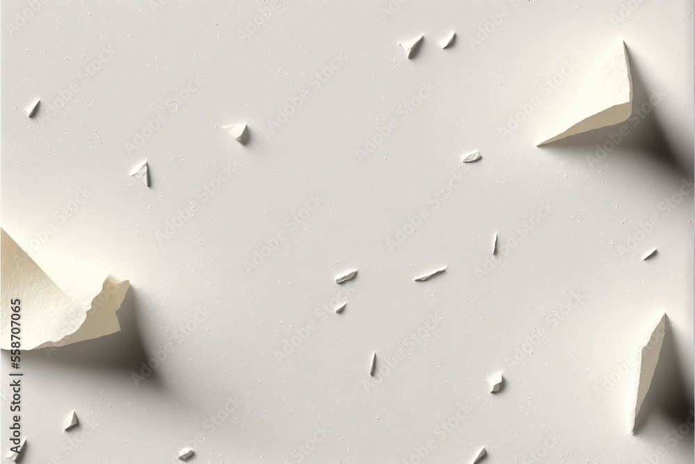 Poster  a white background with a lot of white objects on it's surface and a few pieces of paper sticking out of it's sides and a hole in the middle of the middle of the wall with a hole in the middle
