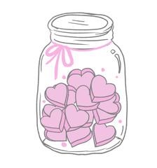 jar of valentine cookies heart shape