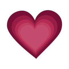 A heart, a symbol of love and Valentine's Day. Pink heart icon isolated on white background. Vector illustration.
