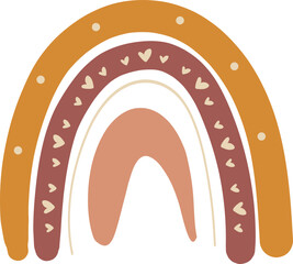 Cute Baby Cartoon Rainbow Vector