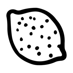 Lemon doodle style vector illustration isolated on white