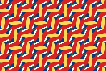 Geometric pattern in the colors of the national flag of Seychelles. The colors of Seychelles