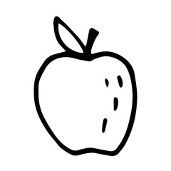 Apple doodle style vector illustration isolated on white