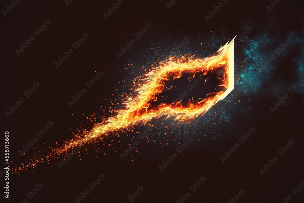 Poster fiery explosion with alpha channel generative ai