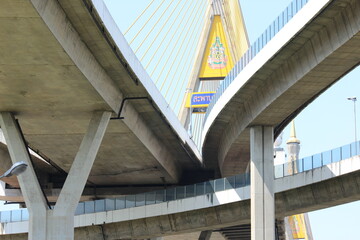 Under the expressway, Bhumibol Bridge, Bangkok
