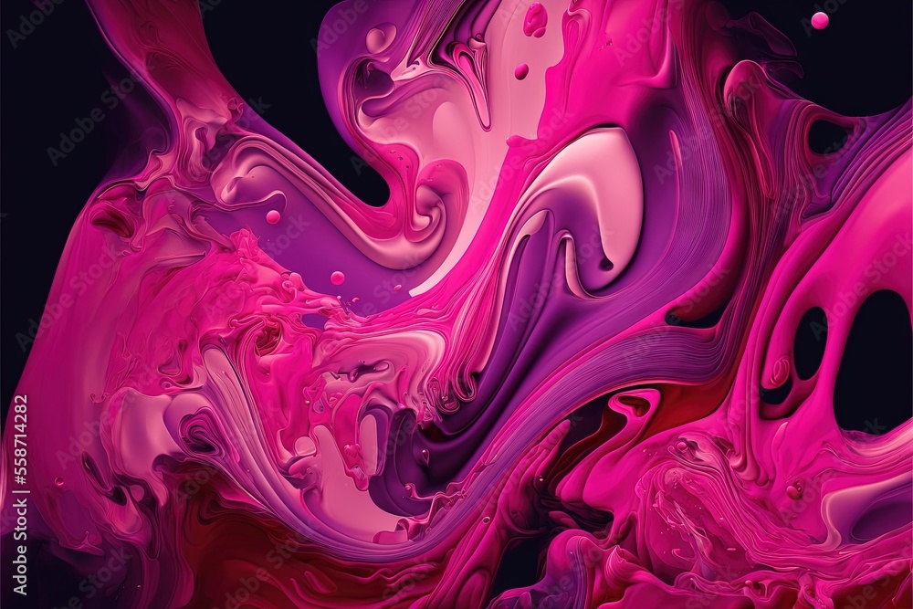 Poster abstract background with bubbles generative ai
