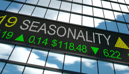 Seasonality Stock Market Business Investment Share Prices Trend Analysis 3d Illustration