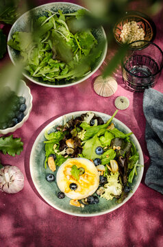 Roasted Goat Cheese with Salad