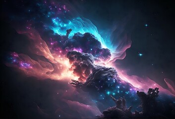 Fototapeta na wymiar Beautiful cosmic Galaxy Outer Space background Wallpaper