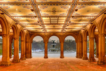 Bethesda Terrace at Night, Central Park