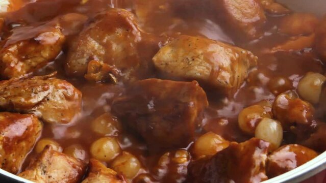 cooking meat burgundy