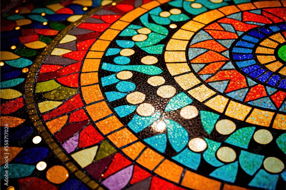 Poster stained glass window generative ai generative ai