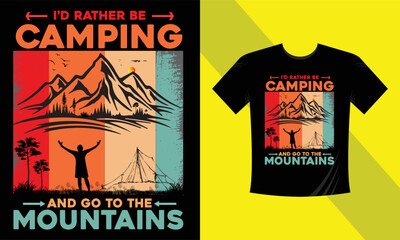 Hunting t-shirt design camping 2023