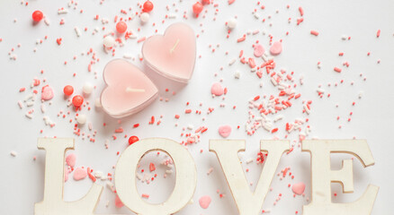 Valentine banner. Valentine. Valentine background. Lettering Love
