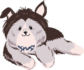 Cute Dog Illustration Elements