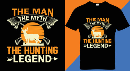 HUNTING VINTAGE T-SHIRT DESIGN.