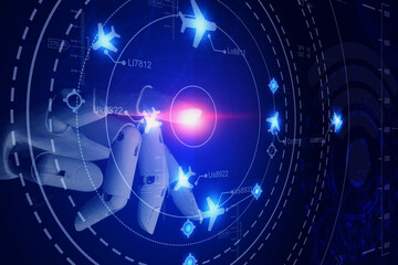 Air traffic control radar screens and their use in logistics systems.