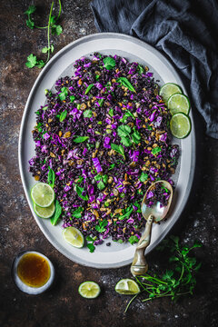 Black Rice and Cabbage Salad