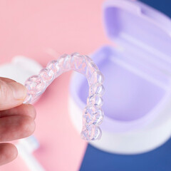 orthodontic treatment, invisible braces, new orthodontic technology - 558721897