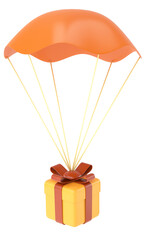 3D gift box. 3D illustration.