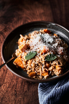 Butternut Squash and Sage Risotto with Wine and Parmesan