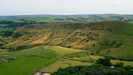 Peak District National Park - aerial view - drone photography