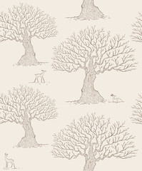 trees seamless background