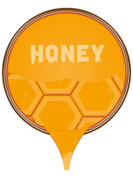 Honey Jar illustration design, design suitable for digital printing
