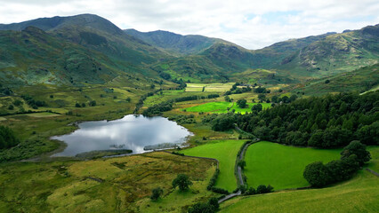 Wonderful Lake District National Park from above - drone photography